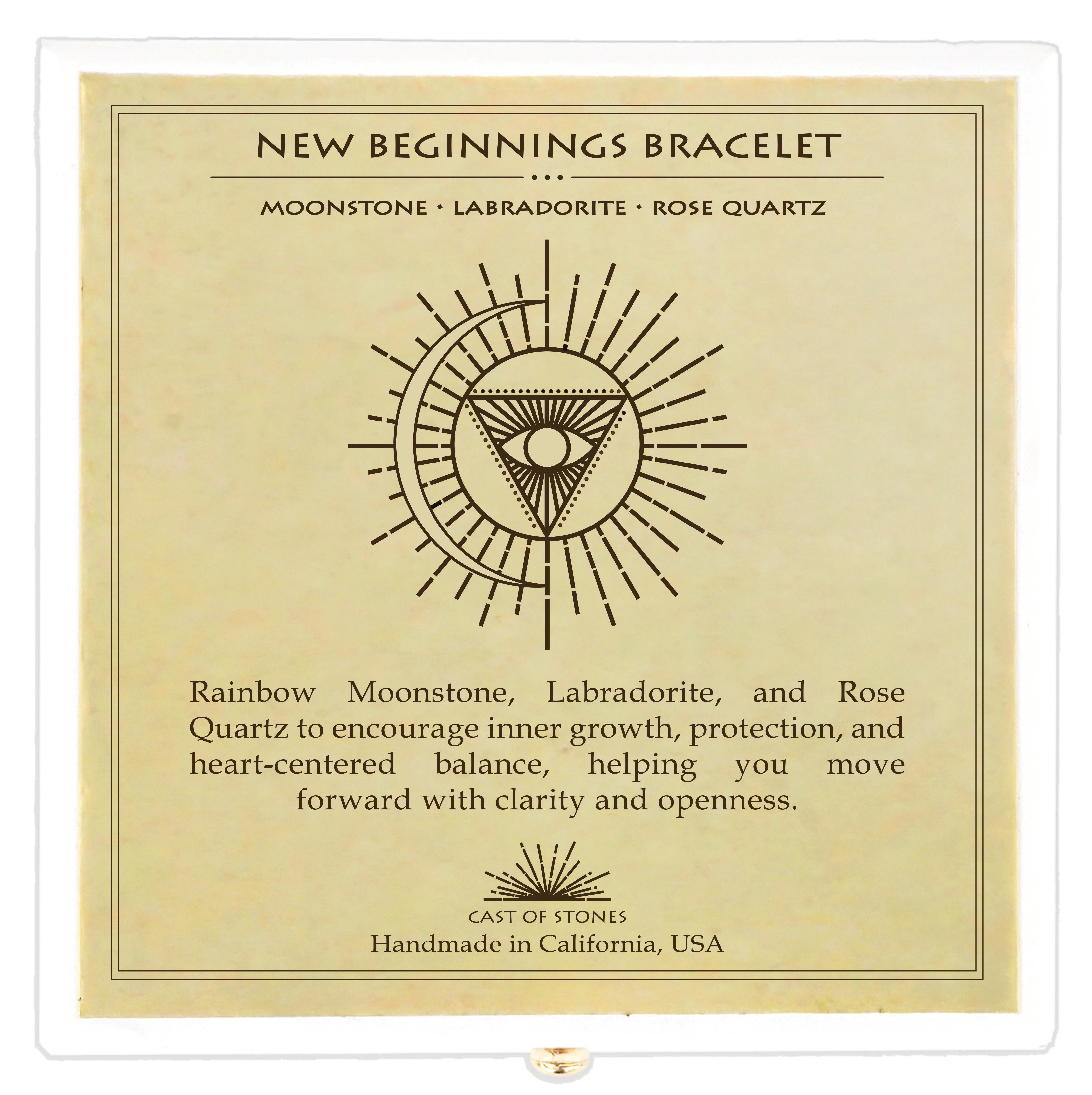 New Beginnings Faceted Gemstone Bracelet in Drawer Gift Box