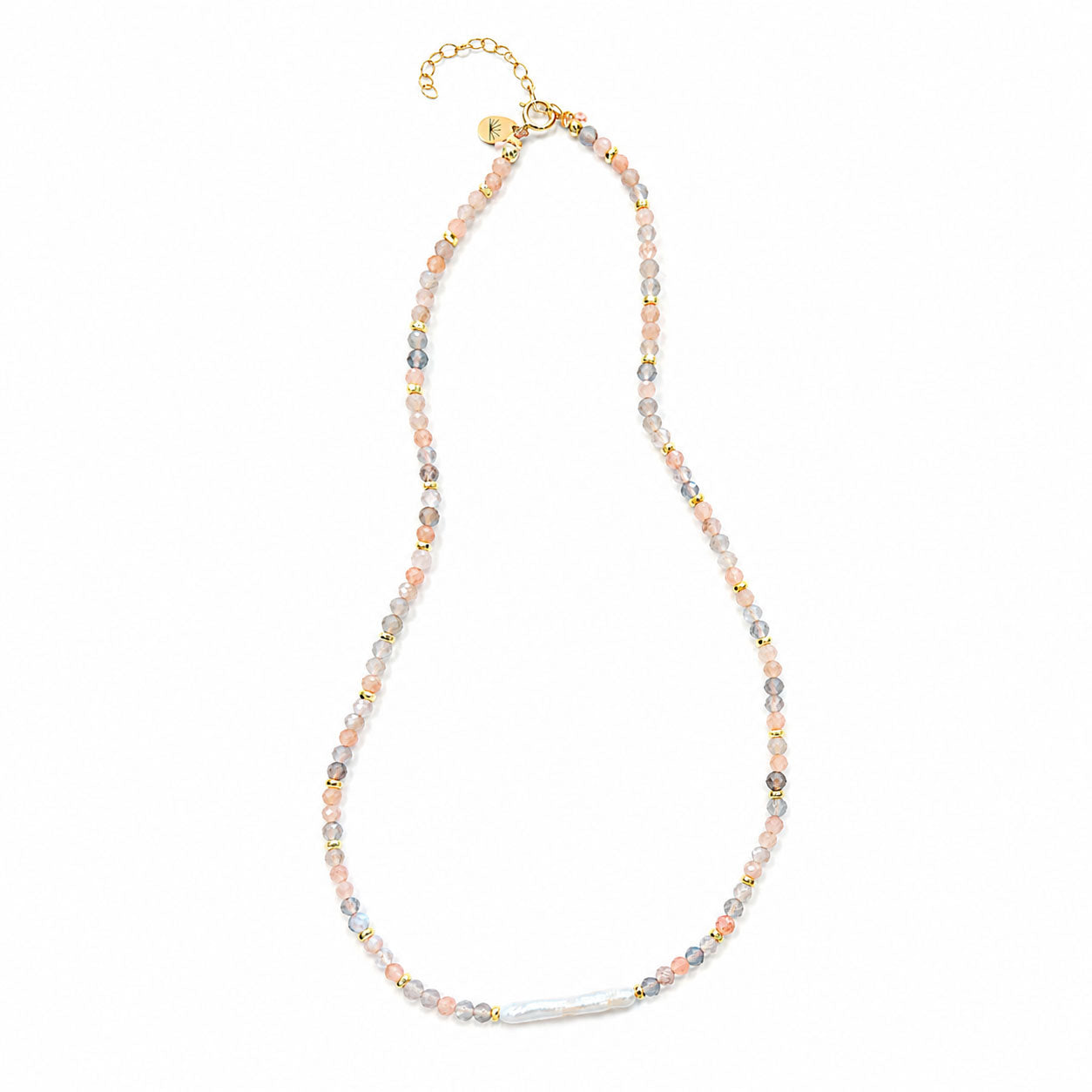 Lunar Grace Pearl & Moonstone Necklace