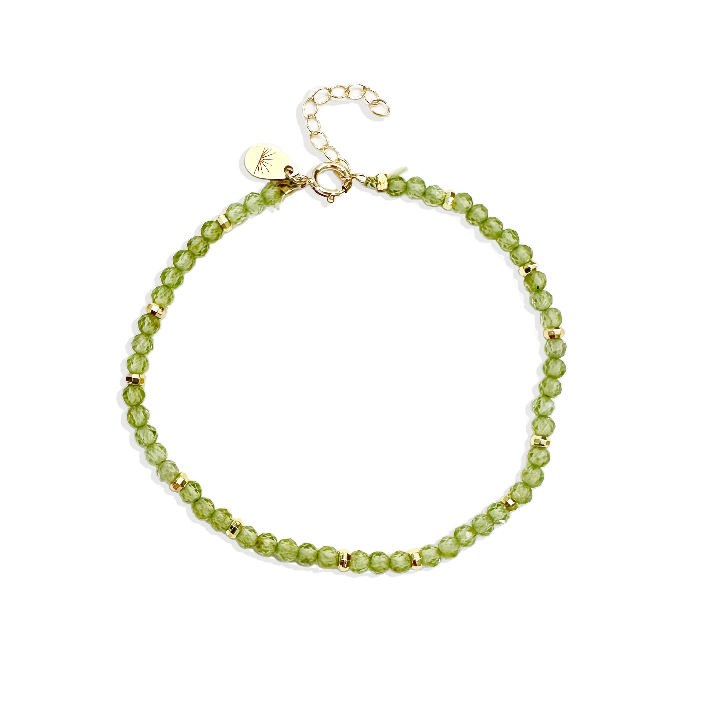Peridot Faceted Gemstone Bracelet