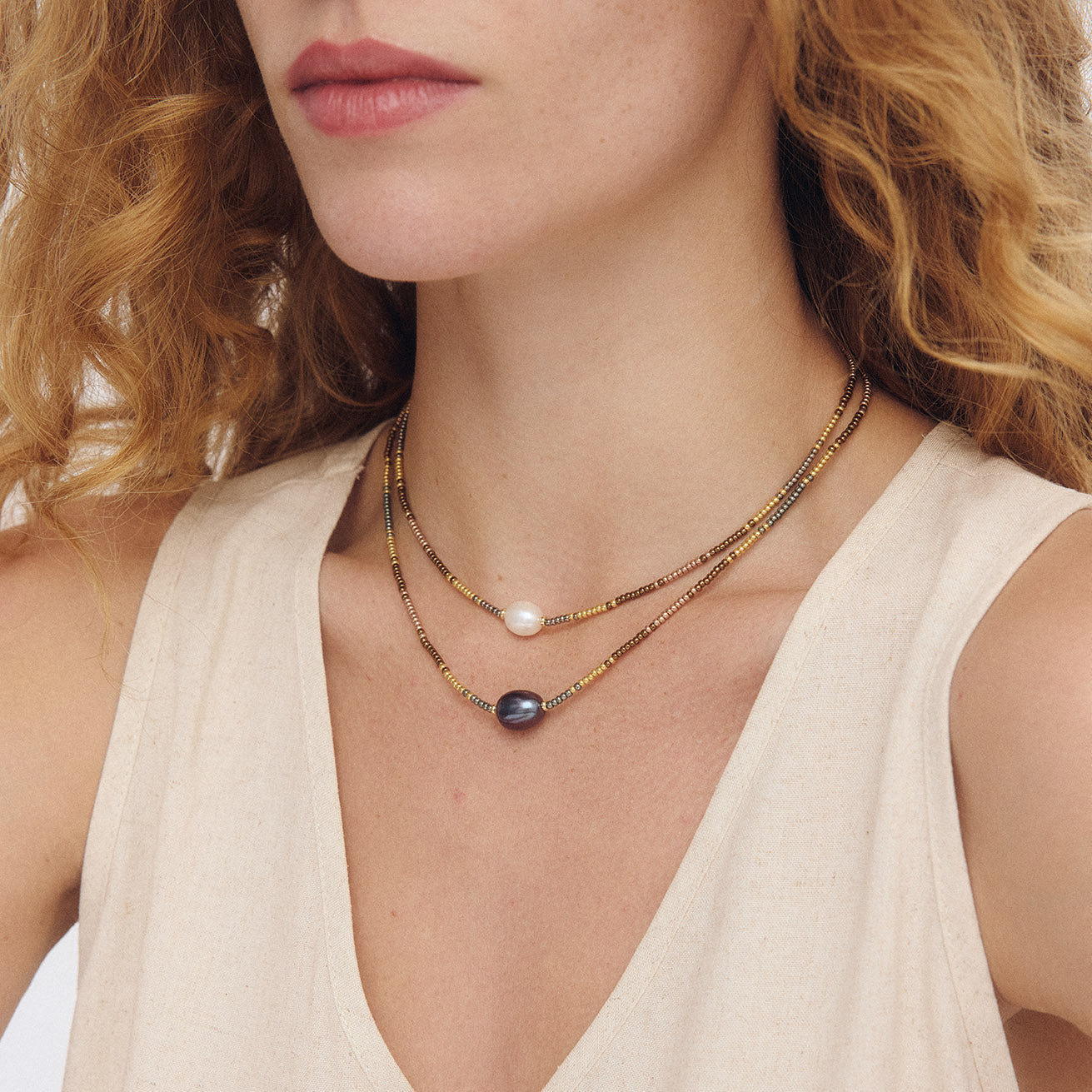Black Pearl Solitaire Necklace